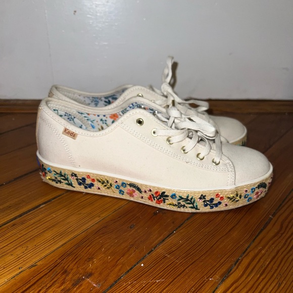 Keds Triple Kick Rifle Paper Co. Embroidered Jute Sneakers - Picture 2 of 4